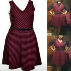 Striped Skater Dress